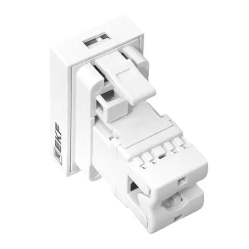 Розетка компьютерная 1мод. RJ45 кат.5E EKF E1MK015E-135-10 фото 7