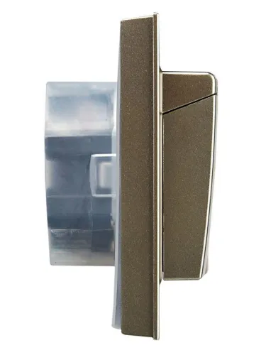 Розетка 2-м СП BRITE РСбш12-3-44-БрШ 16А в сборе IP44 с крышкой шампань IEK BR-R26-16-44-K37-F фото 5