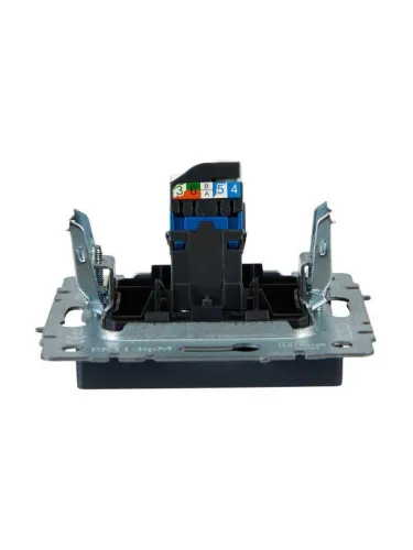 Розетка компьютерная СП RJ45 кат.6 BRITE РК11-БрМ механизм маренго IEK BR-K10-2-K35 фото 4