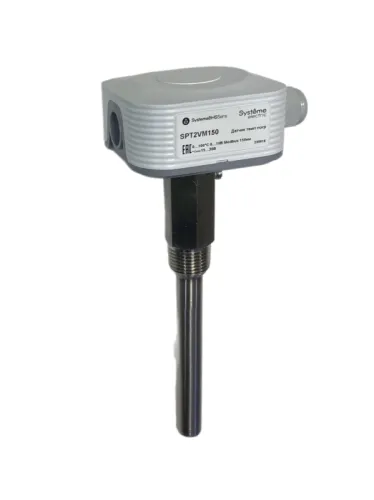 Датчик температуры погружной 0-100град.C/0-10В RS485/Modbus 150мм 24Вс гильзой SE SPT2VM150