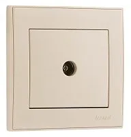 Розетка телевизионная проходная TV СП Rain жемчуж./бел. перламутр. LEZARD 703-3030-129