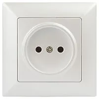 Розетка 1-м СП Solo 4-201-06 2P 16А 250В IP20 без заземл. перламутр Intro Б0053646