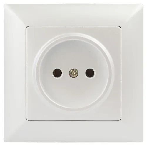 Розетка 1-м СП Solo 4-201-06 2P 16А 250В IP20 без заземл. перламутр Intro Б0053646