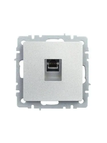 Розетка компьютерная СП RJ45 кат.5E BRITE РК10-БрА механизм алюм. IEK BR-K10-1-K47 фото 5