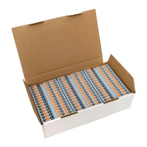 Колодка клеммная пружинная 6 Push-in 3 вывода сер. EKF PIT-6-3 фото 2