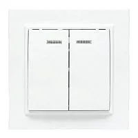 Выключатель 2-кл. СП Минск 10А IP20 с индикатором бел. Basic EKF ERV10-123-10