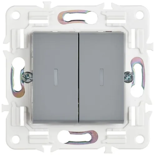 Выключатель 2-кл. SKANDY 10А SK-V09Gr с индикацией сер. IEK SK-V20-1-10-K03 фото 2