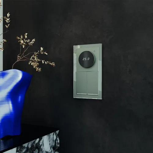 Терморегулятор электронный S70 с индикацией и датчиком для теплого пола механизм титан Voltum VLS070106 фото 7