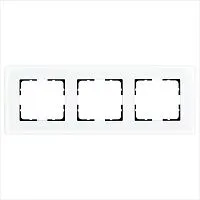 Рамка 3-м G-Glass закругленная стекло матов. бел. Jasmart G1003GW-RM