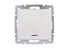 Переключатель проходной 1-кл. СП Rain IP20 с подсветкой механизм бел. LEZARD 703-0288-114