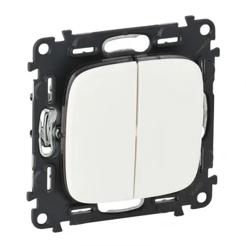 Переключатель 2-кл. СП Valena Allure 10А IP20 250В с лицев. панелью безвинтов. зажимы механизм бел. Leg 752708 фото 2