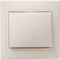 Выключатель кнопочный 1-кл. СП Кварта 10А IP20 ВСк10-1-0-ККм крем. GENERICA EVK13-K33-10-DM