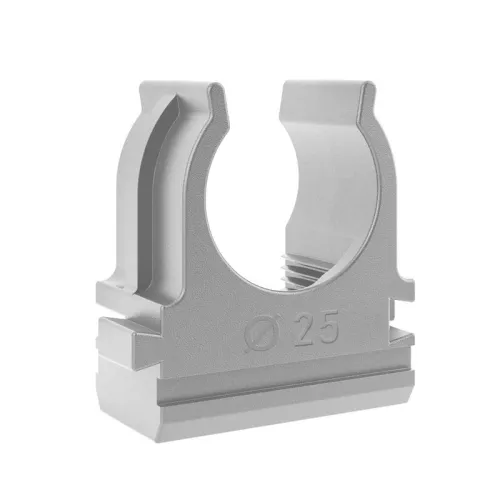 Крепеж-клипса для труб d25мм сер. (уп.100шт) TOKOV ELECTRIC TKE-LC-25-C06/100