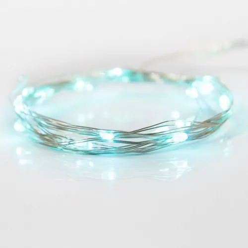 Гирлянда светодиодная "Роса" 2м 20LED бирюз. 2Вт 4.5В IP20 провод прозр. Neon-Night 303-004 фото 5