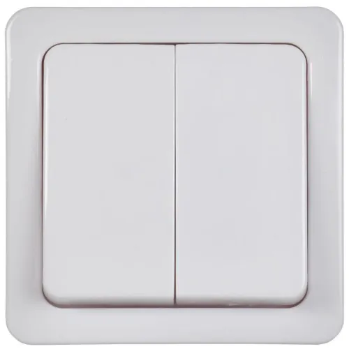 Выключатель 2-кл. ОП Гермес Plus 10А IP54 ВС20-2-0-ГПБ бел. IEK EVMP20-K01-10-54-EC фото 3