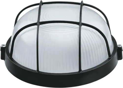 Светильник ЛОН 94 812 NBL-R2-60-E27/BL 1х60Вт E27 IP54 (аналог НПБ 1302 черн. круг с решеткой 60Вт) Navigator 94812 фото 2