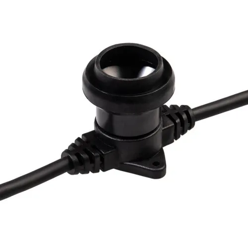 Гирлянда "Белт Лайт" 2жил. 50м шаг 20см 250 патронов E27 IP65 черн. круглый провод Neon-Night 331-243 фото 3