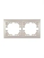 Рамка 2-м Mira горизонт. жемчуж./бел. перламутр. LEZARD 701-3000-147