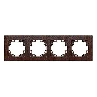 Рамка 4-м Афина фактурная универс. венге Universal A10046-V