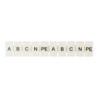 Маркеры для UT/ST/Push-in 2.5 с символами "A. B. C. N. PE" (уп.100шт) EKF zb-st-2.5-A-PE