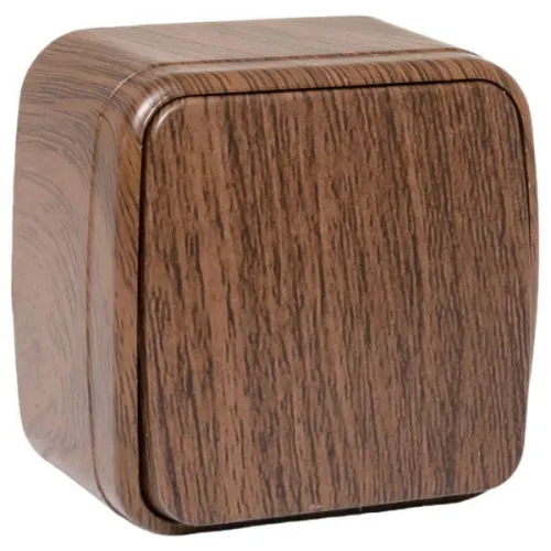 Выключатель 1-кл. 2п ОП Минск 10А IP20 темн. дерево EKF EGV10-021-40