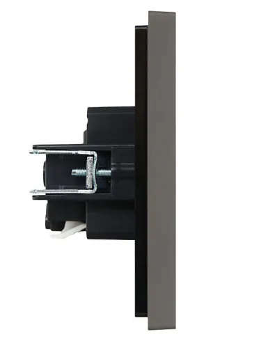 Розетка СП FORTE&PIANO FP314 16А с заземл. без защ. шторок безвинт. крепл. сер. IEK FP-R11-16-1-K03 фото 4