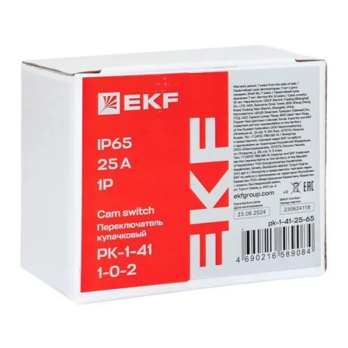 Переключатель кулачковый ПК-1-41 1п 25А "1-0-2" IP65 EKF pk-1-41-25-65 фото 10