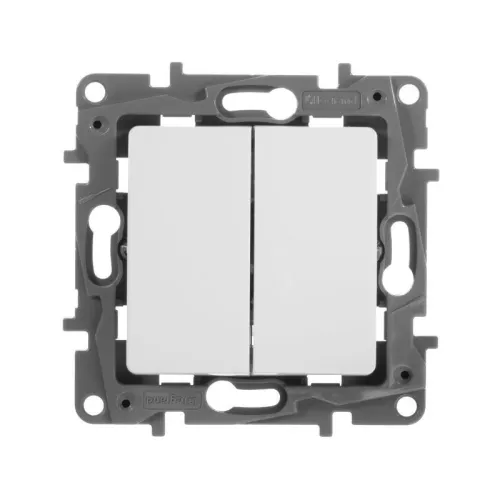 Выключатель 2-кл. СП Etika 10А IP20 250В 10AX безвинтов. зажимы механизм бел. IEK 672202 фото 3