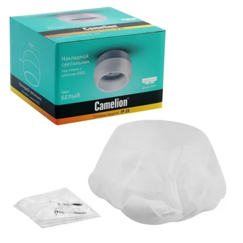 Светильник встраиваемый IP20 металлический под лампу GX53 LGX53-04 C01 бел. Camelion 15399 фото 4