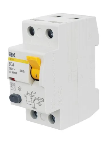 Выключатель дифференциального тока (УЗО) 2п 80А 30мА тип AC ВД1-63 KARAT IEK MDV10-2-080-030 фото 9