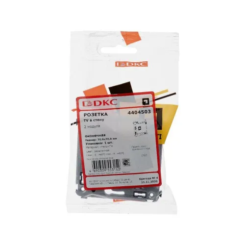 Розетка телевизионная одиночная TV СП 2мод. Avanti "Закаленная сталь" DKC 4404503 фото 3