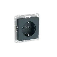 Розетка AtlasDesign 16А с заземл. защ. шторки быстрозажим. клем. механизм изумруд SE ATN000845S