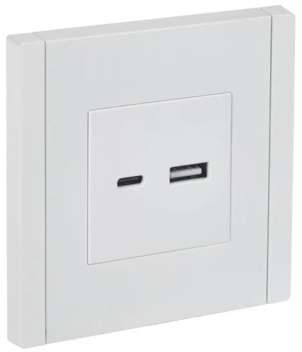Розетка USB A+C 3.1А FORTE&PIANO FP250 бел. IEK FP-U22-D31-K01