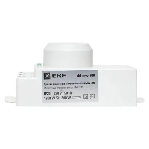 Датчик движения микроволновый MW-700 1200Вт 360град. до 10м IP20 бел. PROxima EKF dd-mw-700 фото 8