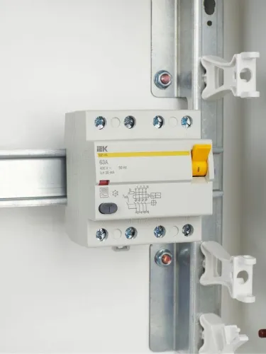 Выключатель дифференциального тока (УЗО) 4п 63А 30мА тип AC ВД1-63 KARAT IEK MDV10-4-063-030 фото 3