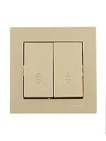 Выключатель проходной двойн. VESNA зол. LEZARD 742-3688-106