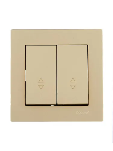 Выключатель проходной двойн. VESNA зол. LEZARD 742-3688-106