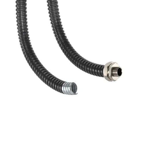 Металлорукав DN 50мм в герметичной ПВХ изоляции Dвн. 505мм Dнар. 570 черн. (уп.25м) DKC 6071R-050N фото 2