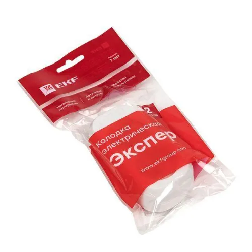 Колодка удлинителя 2-м без заземл. 10А Эксперт 2.2кВт EKF AKB10-2 фото 2