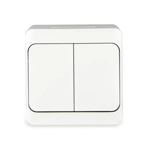 Выключатель 2-кл. ОП Nix 10А IP54 250В бел. TOKOV ELECTRIC TKE-NX-V2-C01-IP54 фото 2