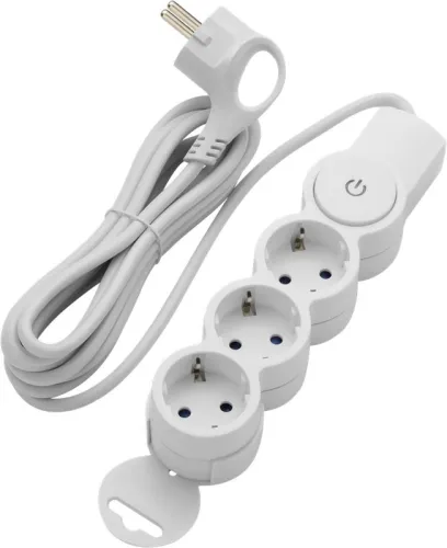 Удлинитель 3х3м с заземл. 3Gх0.75 с выкл. защ. шторки REV 32008 3 фото 2