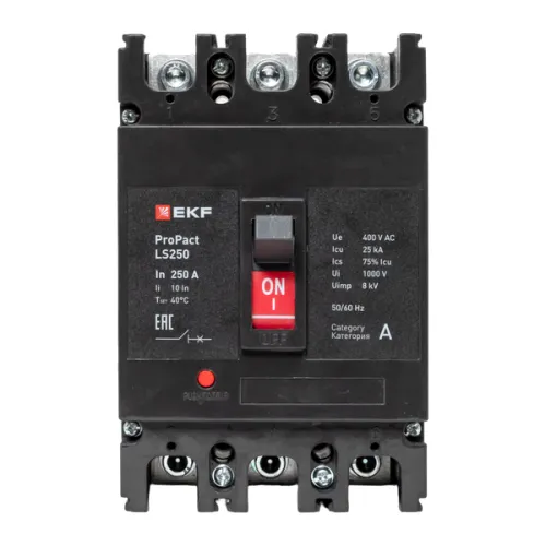 Выключатель автоматический 3п 200А 25кА LS250 ProPact EKF mccb-250-25-3-200-ls фото 2