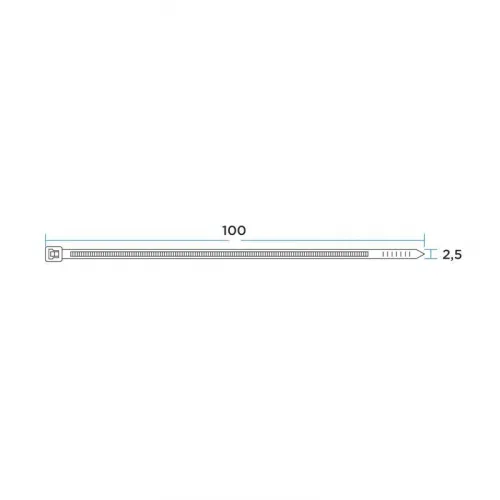 Хомут кабельный 2.5х100 нейл. бел. (уп.100шт) Rexant 07-0100 фото 3
