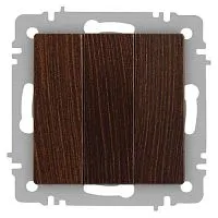 Выключатель 3-кл. СП Accent 6-106-10 10А IP20 250В AL/CU венге Intro Б0063550