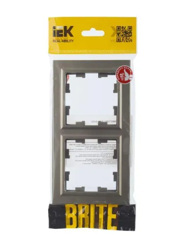 Рамка 2-м BRITE РУ-2-БрШ шампань IEK BR-M22-K37 фото 5