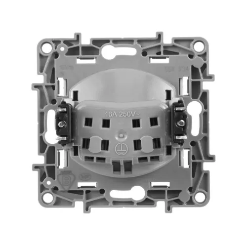 Розетка 1-м СП Etika 16А IP31 250В 2P без заземл. защ. шторки немецк. стандарт винтов. клеммы механизм сл. кость Leg 672334 фото 6