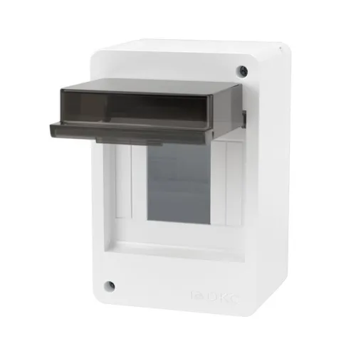 Щиток 4 мод настенный с тонированной дверцей бел. DKC F04W0WD фото 3