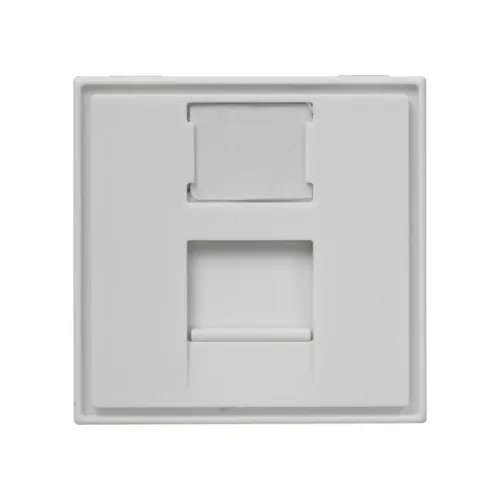 Панель лицевая 1 порт 45х45 Keystone шторка SUPRLAN 10-0304 фото 2