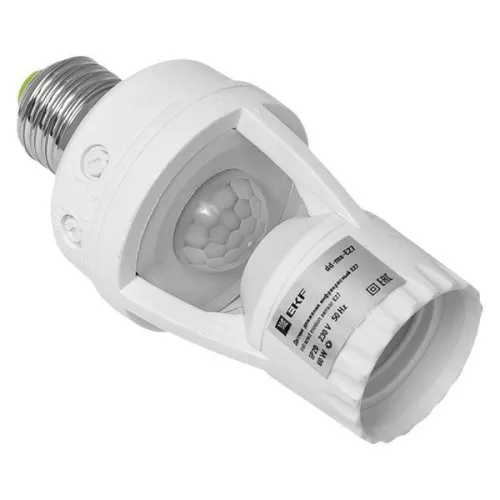 Датчик движения (ИК) E27 60Вт 360гр. до 7м IP20 PROxima EKF dd-ms-E27 фото 7