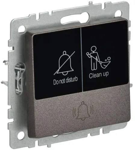 Кнопка звонка BRITE 10А ВС10-1-9-БрТБ для отелей с индик. механизм бронза IEK BR-V14-2-10-K45